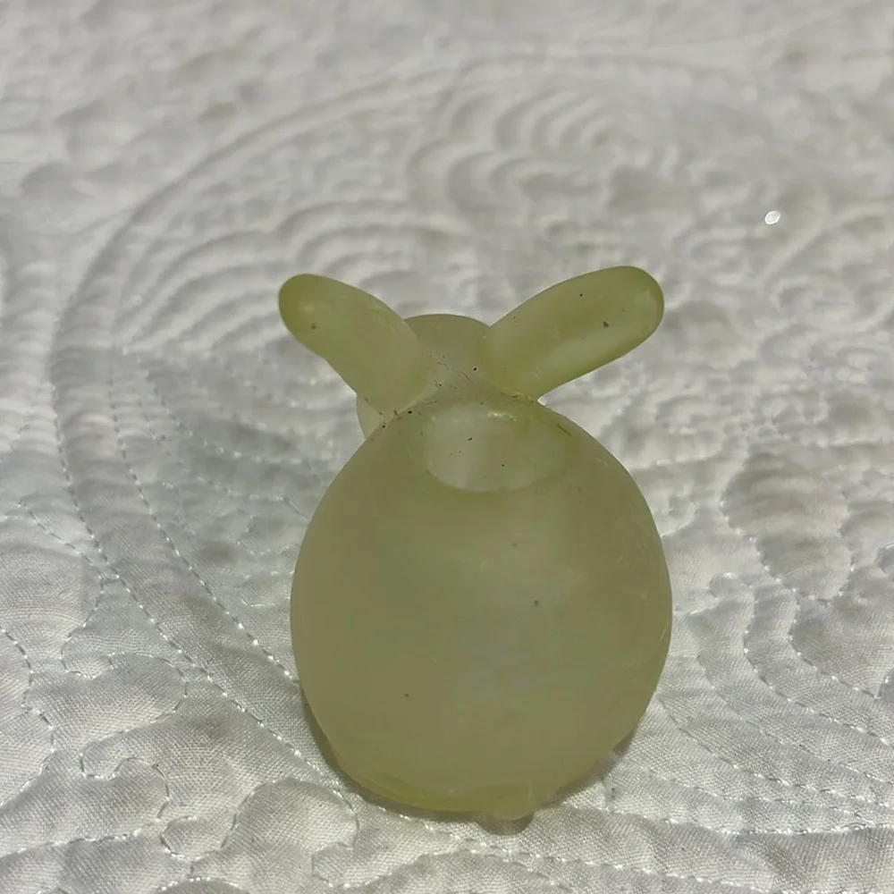 Set of 4 Williams Sonoma‎ frosted glass bunny candle holders